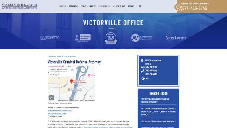 Wallin & Klarich - Criminal Defense Attorneys - Victorville, CA - Attorney in Victorville