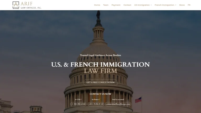 Arif Law Offices, P.C. France and United States Immigration Law Firm - California Office - Tustin, CA - Attorney in Tustin