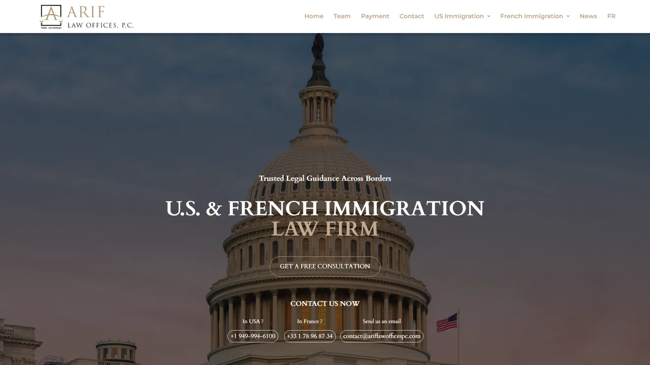 Arif Law Offices, P.C. France and United States Immigration Law Firm - California Office - Tustin, CA office in Tustin, California