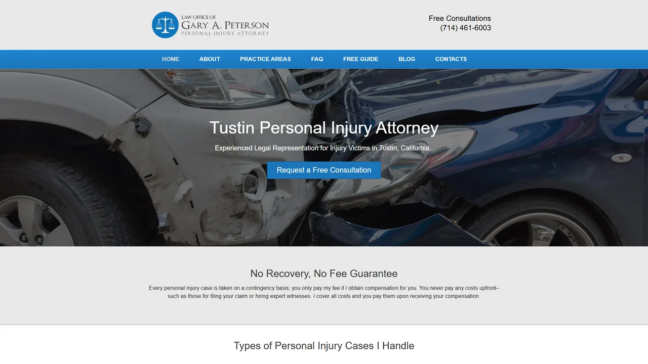 Gary A. Peterson | Tustin Personal Injury Attorney - Tustin, CA office in Tustin, California