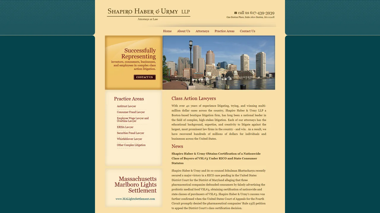 Shapiro Haber & Urmy LLP - Boston, MA office in Boston, Massachusetts