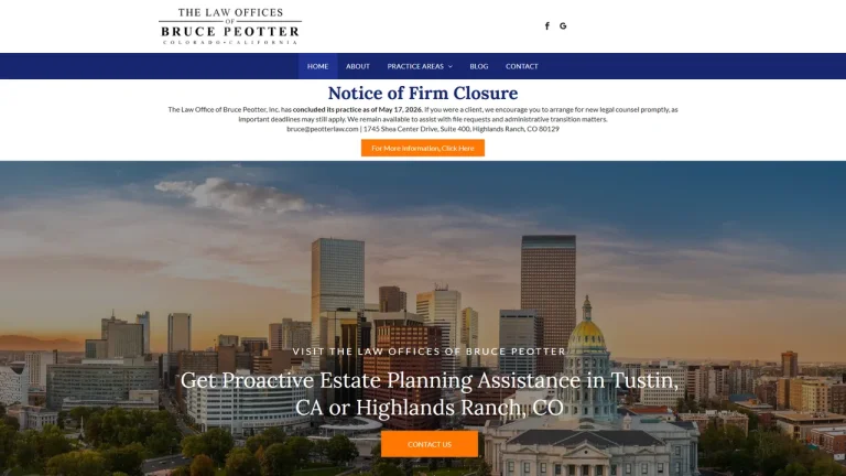 The Law Offices of Bruce Peotter - Tustin, CA - Attorney in Tustin