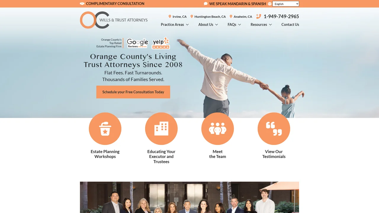 OC Wills and Trust Attorneys - Tustin, CA office in Tustin, California