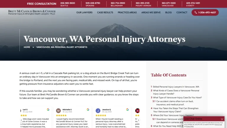 Brett McCandlis Brown & Conner PLLC - Vancouver, WA - Attorney in Vancouver