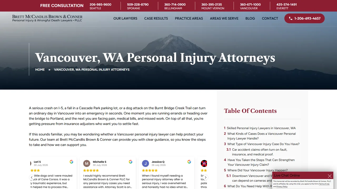 Brett McCandlis Brown & Conner PLLC - Vancouver, WA office in Vancouver, Washington