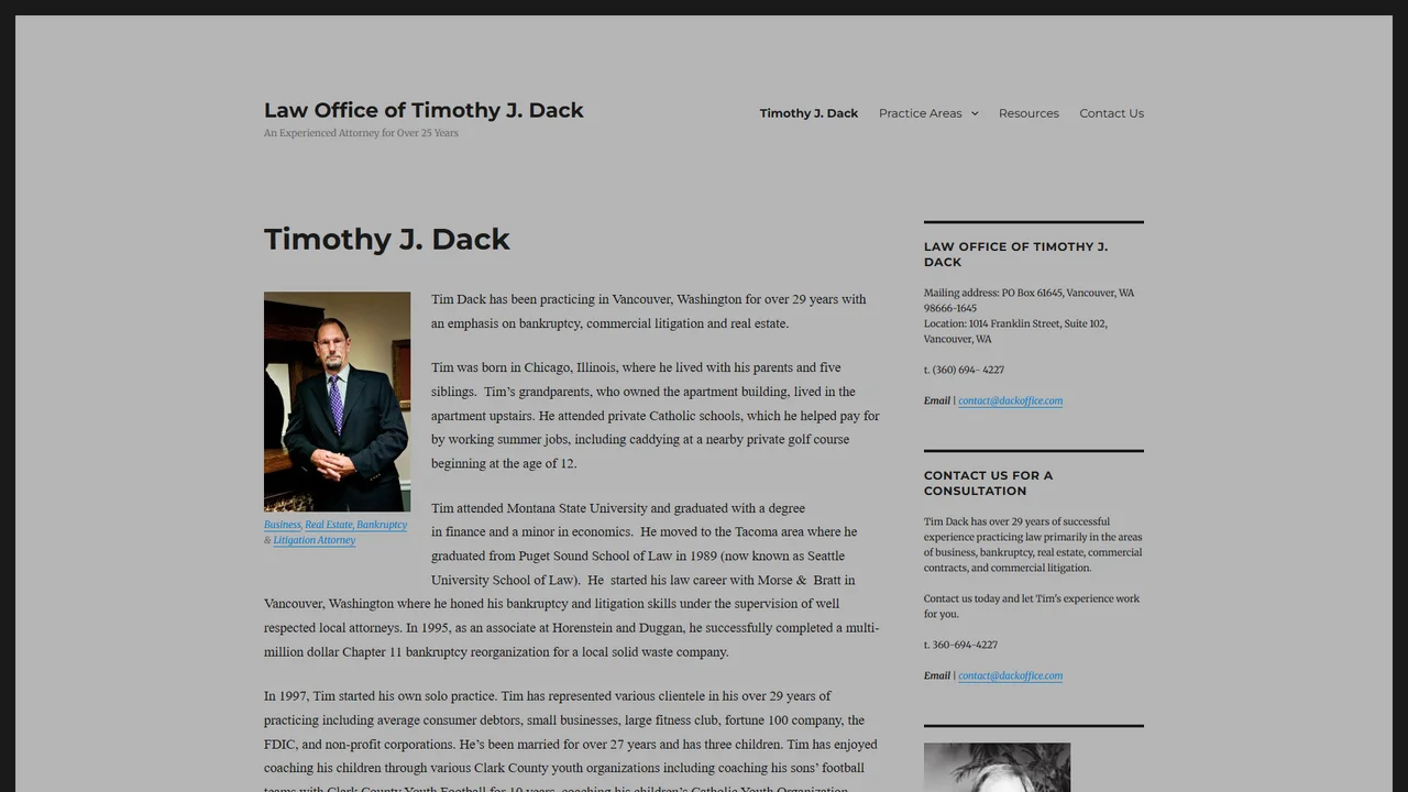 Law Office of Timothy J. Dack - Vancouver, WA office in Vancouver, Washington