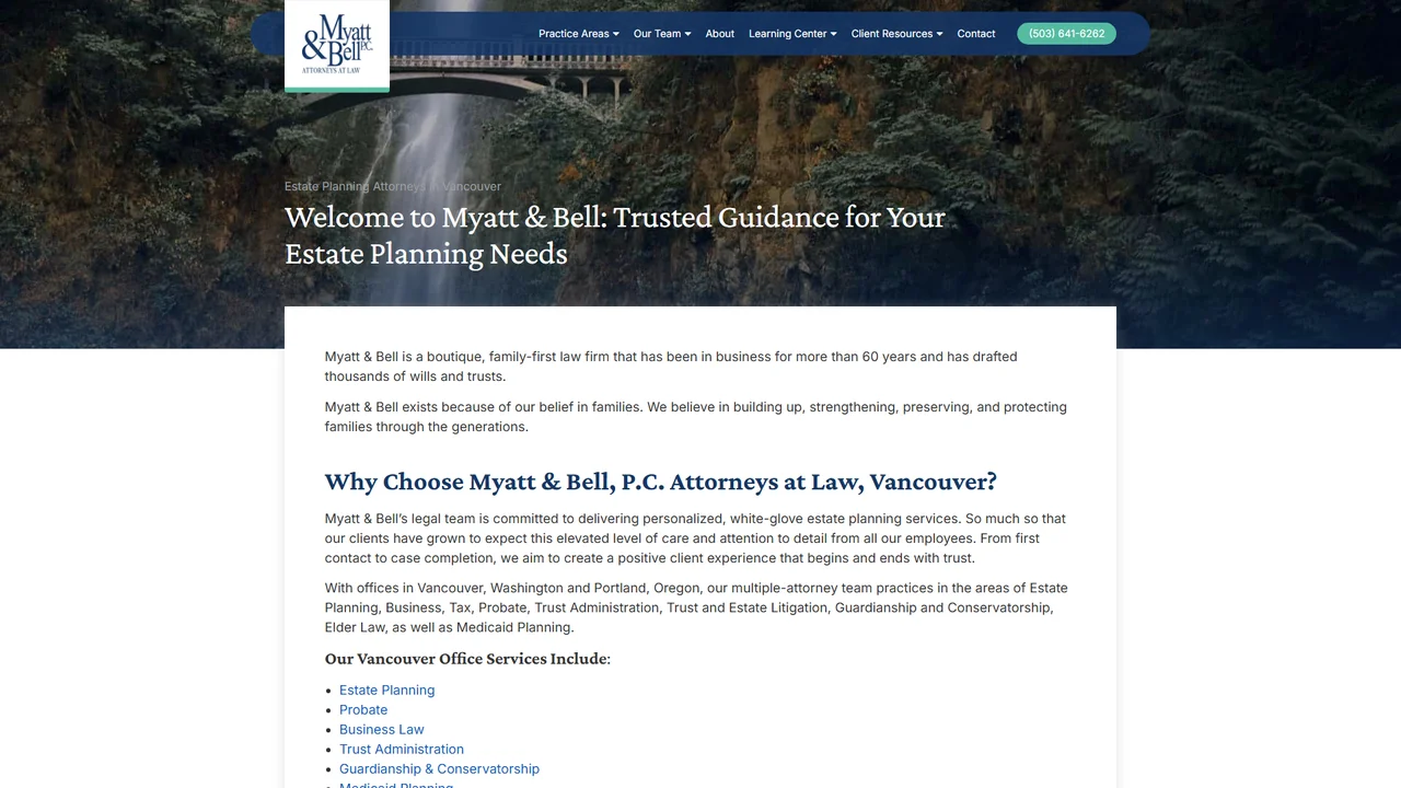 Myatt & Bell, P.C. - Vancouver, WA office in Vancouver, Washington
