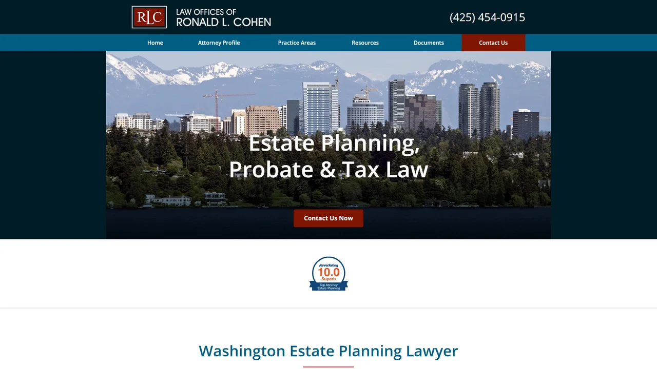 Law Offices of Ronald L. Cohen - Bellevue, WA office in Bellevue, Washington