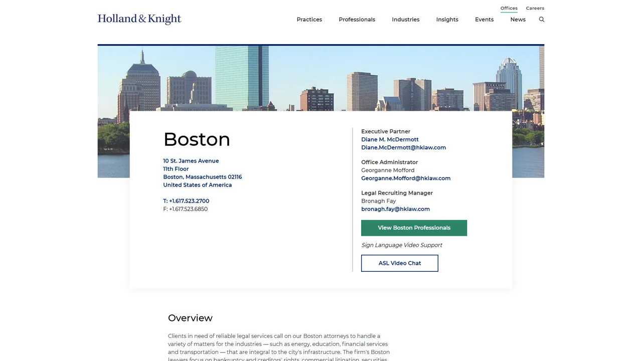 Holland & Knight LLP - Boston, MA office in Boston, Massachusetts
