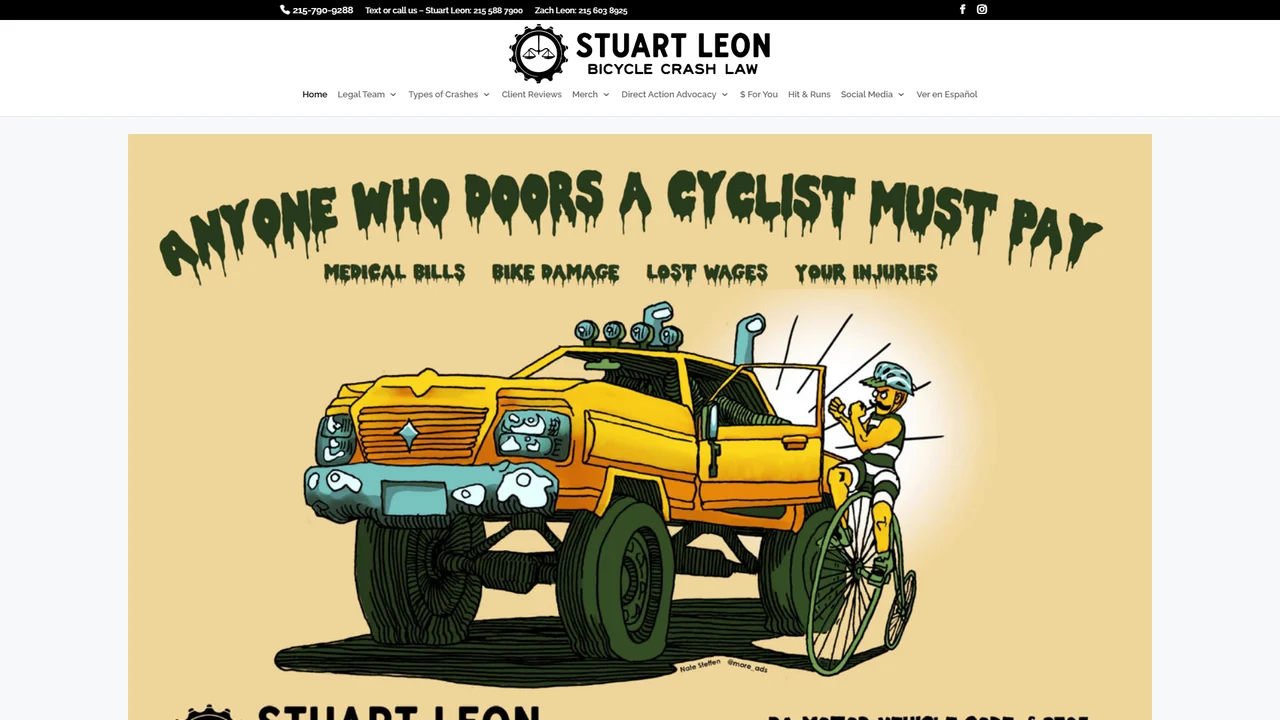 Stuart Leon Bicycle Crash Law - Philadelphia, PA office in Philadelphia, Pennsylvania