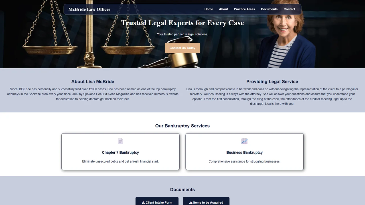 Mc Bride Law Office: Elizabeth M. McBride (Lisa McBride) - Spokane, WA office in Spokane, Washington