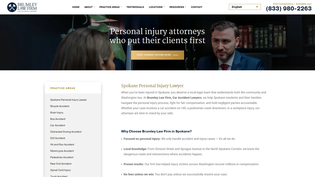 Brumley Law Firm Accident Lawyer - Spokane, WA office in Spokane, Washington