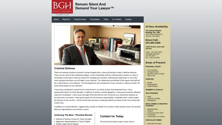 Law Office Of Bryan G. Hershman, Esq - Tacoma, WA - Attorney in Tacoma