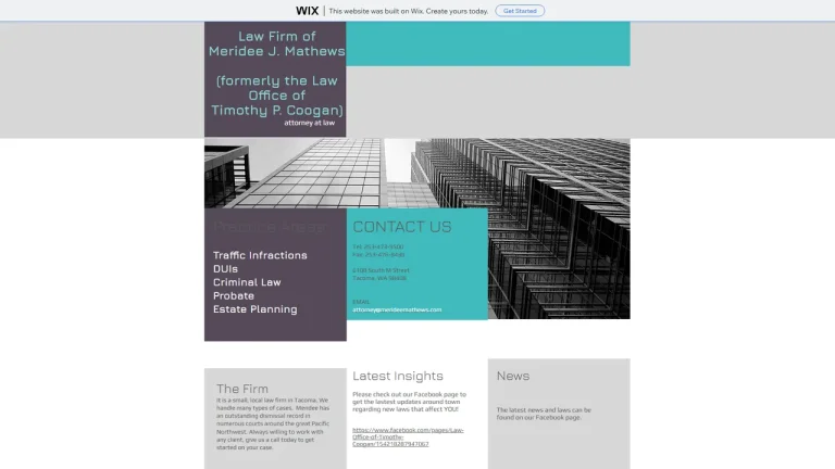 Law Firm of Meridee Mathews- formerly Timothy Coogan Law Office - Tacoma, WA - Attorney in Tacoma