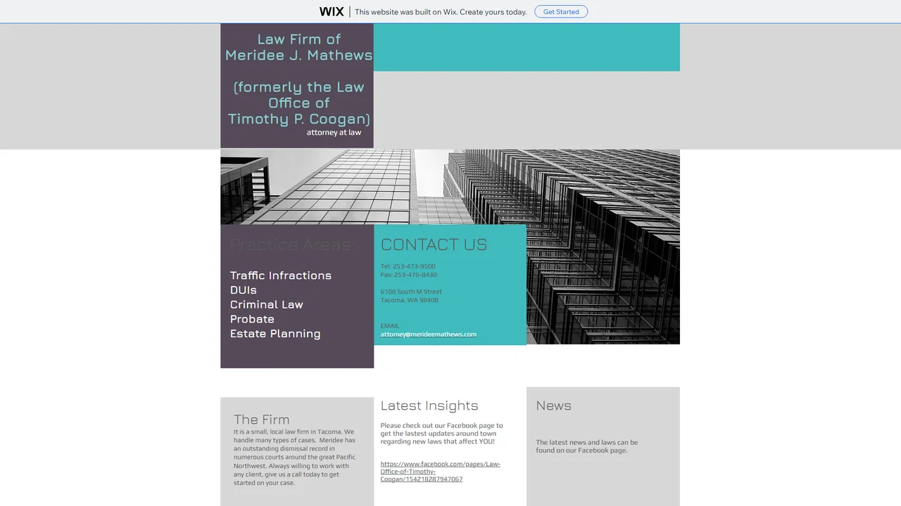 Law Firm of Meridee Mathews- formerly Timothy Coogan Law Office - Tacoma, WA office in Tacoma, Washington
