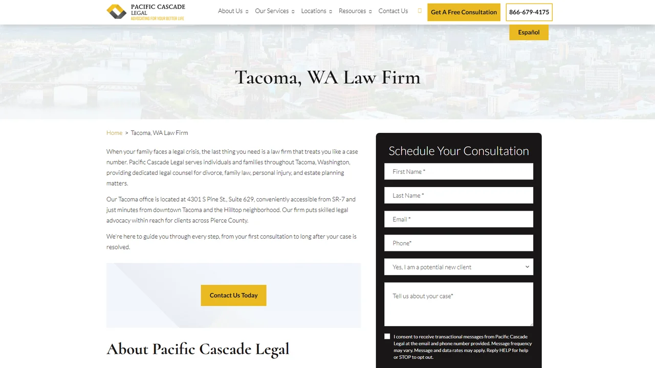 Pacific Cascade Legal - Tacoma, WA office in Tacoma, Washington