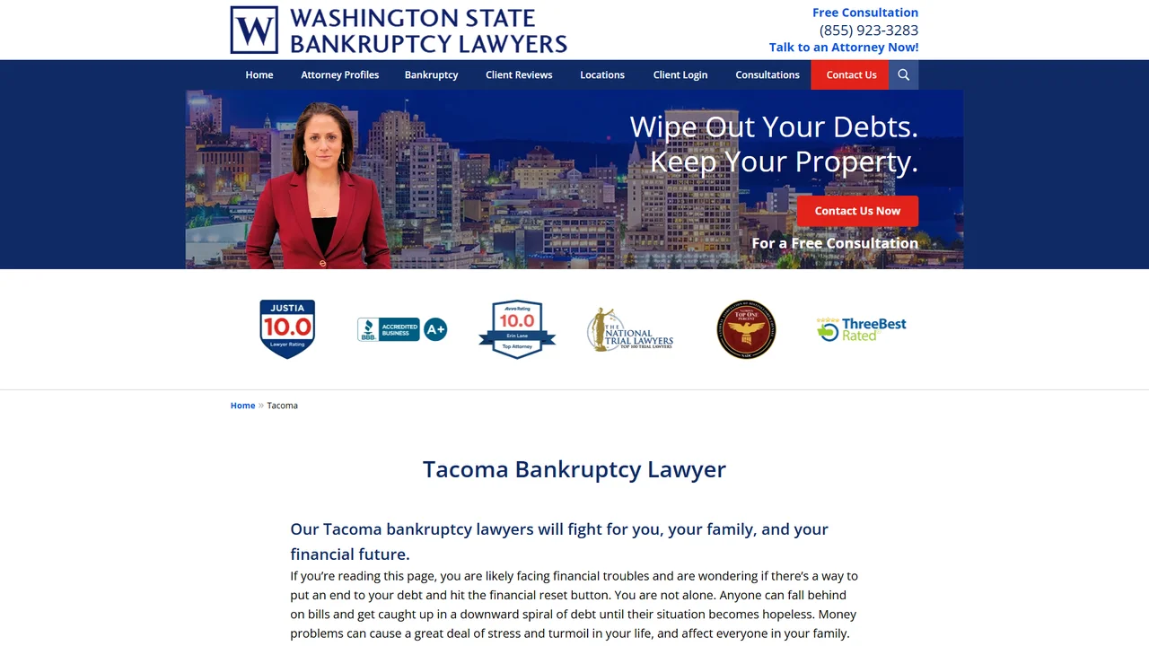 Washington State Bankruptcy Lawyers - Tacoma, WA office in Tacoma, Washington