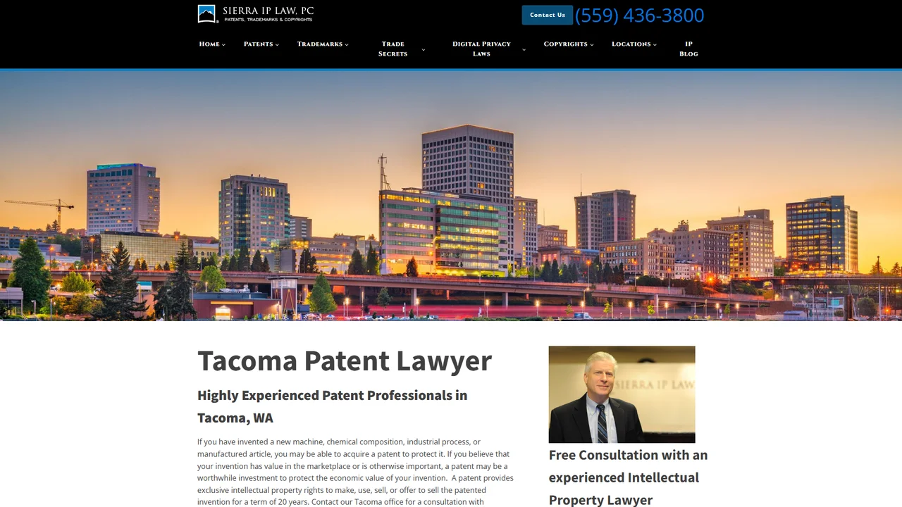 Sierra IP Law, PC - Patents, Trademarks & Copyrights - Tacoma, WA office in Tacoma, Washington
