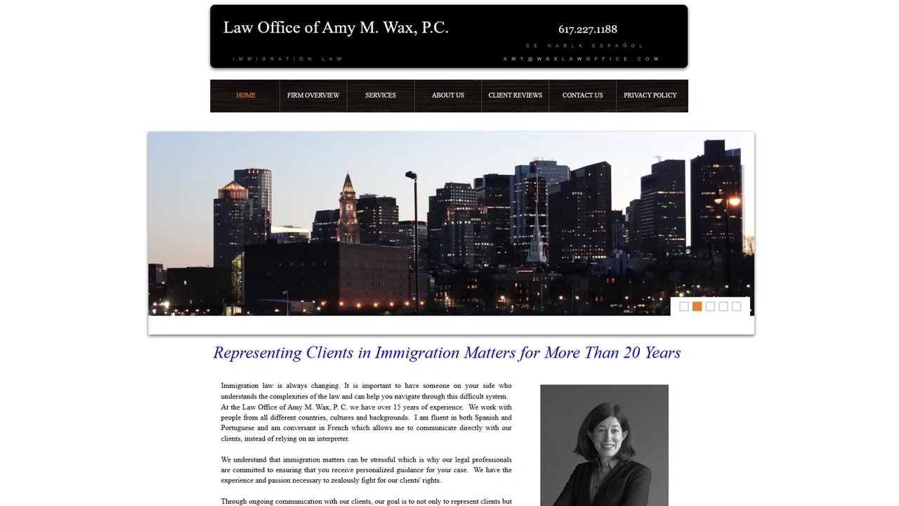 Law Office of Amy M. Wax, P.C. - Boston, MA office in Boston, Massachusetts