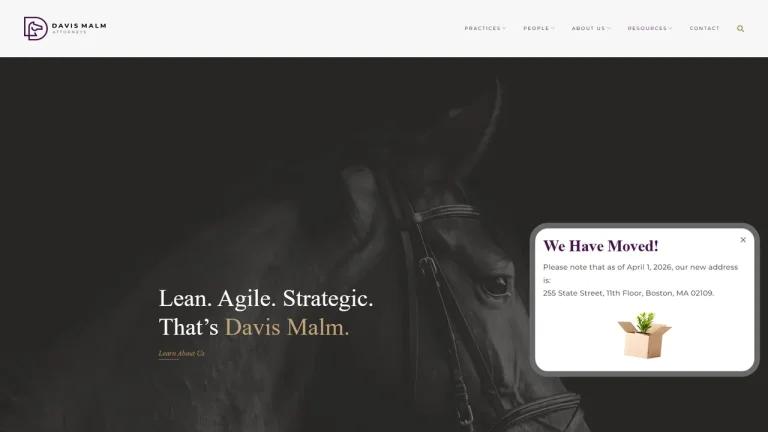 Davis, Malm & D'Agostine, P.C. - Boston, MA - Attorney in Boston
