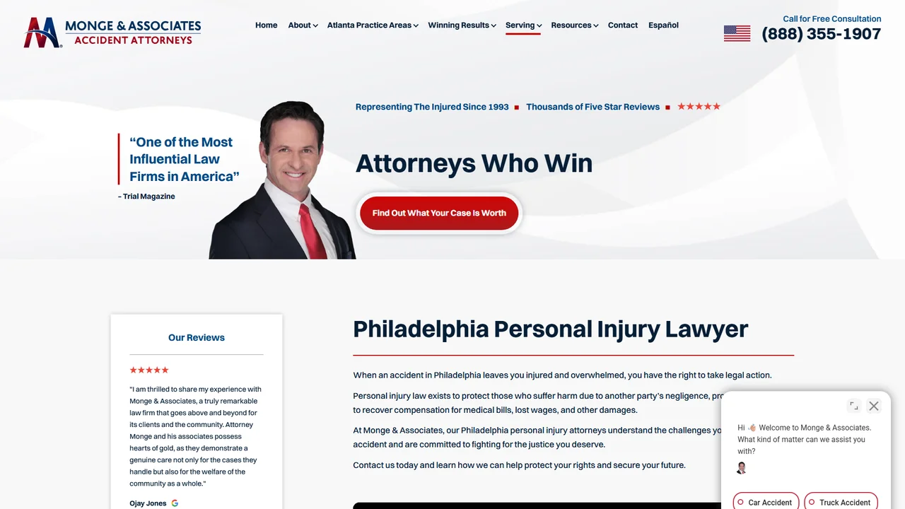 Monge & Associates Injury and Accident Attorneys - Philadelphia, PA office in Philadelphia, Pennsylvania
