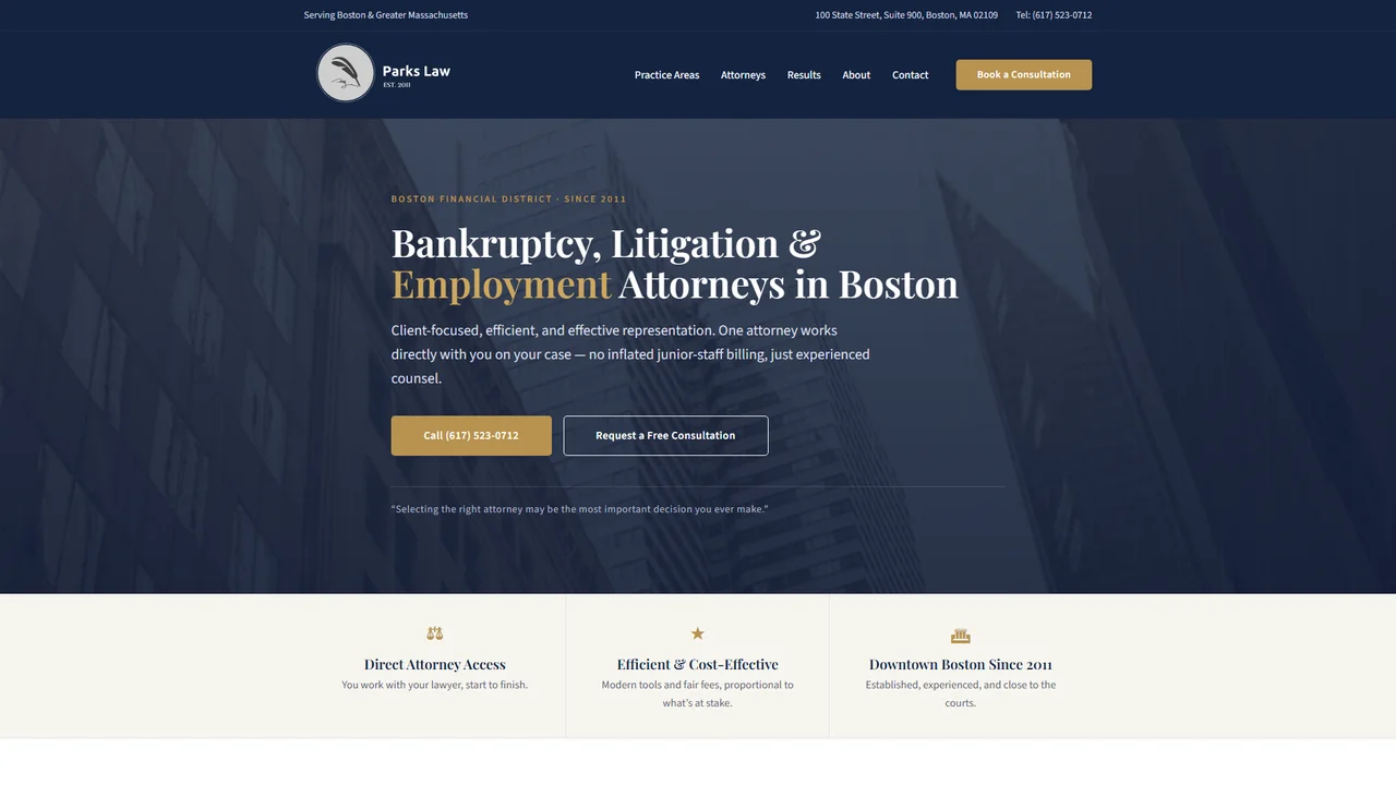 Parks Law Offices, P.C. - Boston, MA office in Boston, Massachusetts