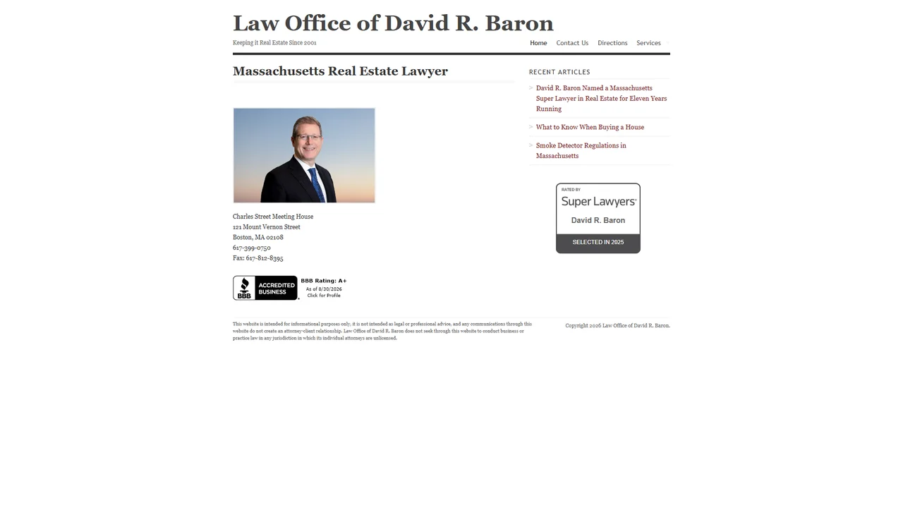 Law Office of David R. Baron - Boston, MA office in Boston, Massachusetts