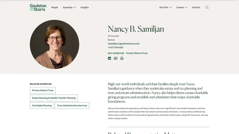 Nancy Samiljan, J.D. - Boston, MA - Attorney in Boston