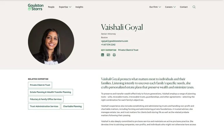 Vaishali Goyal, J.D. - Boston, MA - Attorney in Boston