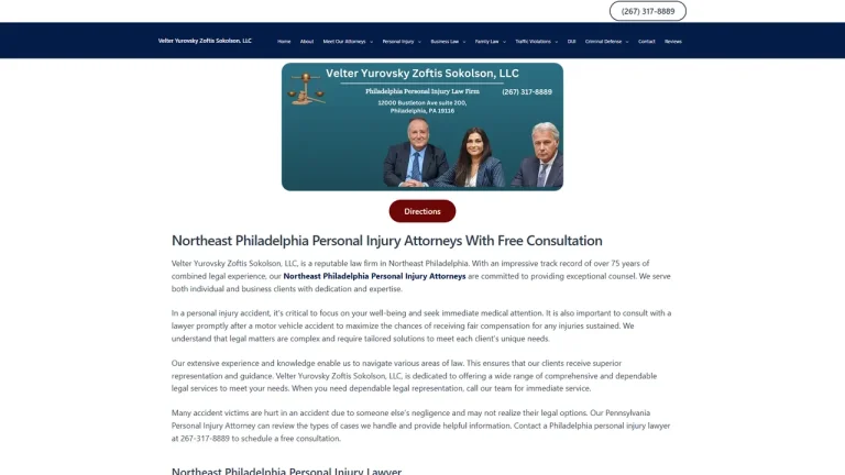 Velter Yurovsky Zoftis Sokolson, LLC - Philadelphia, PA - Attorney in Philadelphia