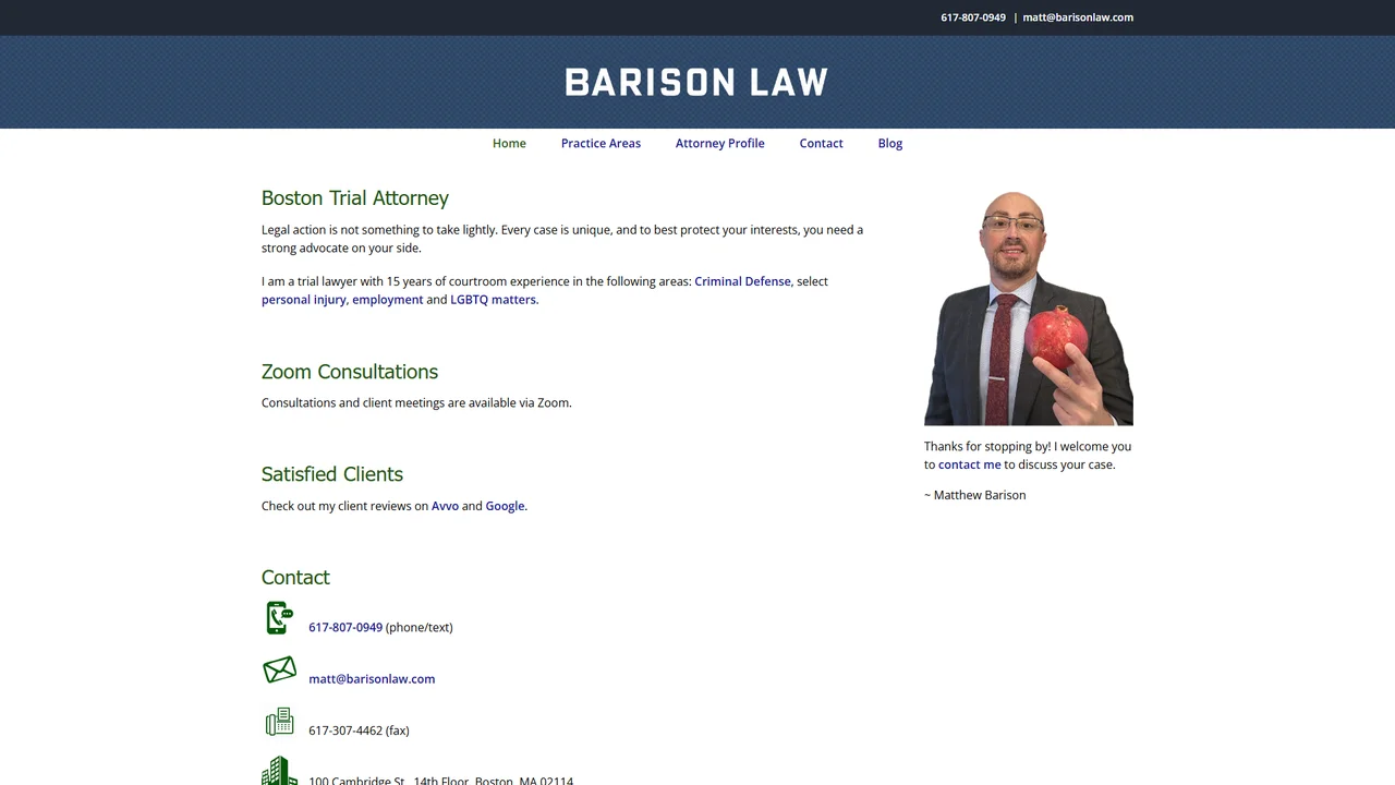 Matthew K. Barison, Attorney at Law - Boston, MA office in Boston, Massachusetts