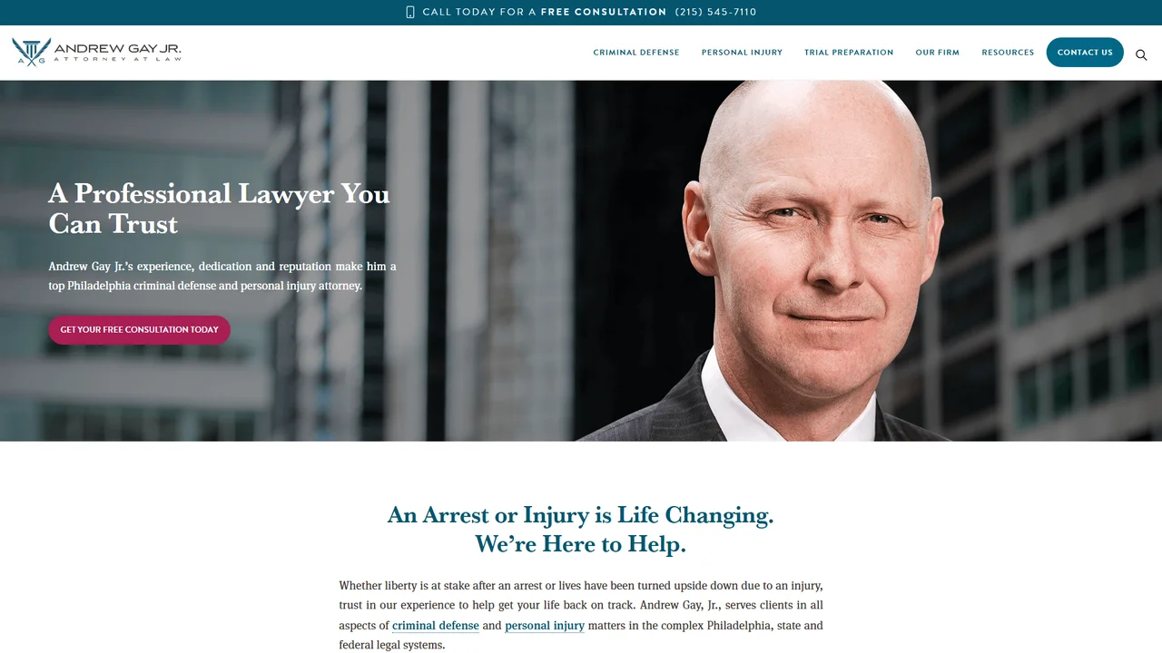 Andrew Gay, Jr. - Criminal Defense | Personal Injury - Philadelphia, PA office in Philadelphia, Pennsylvania
