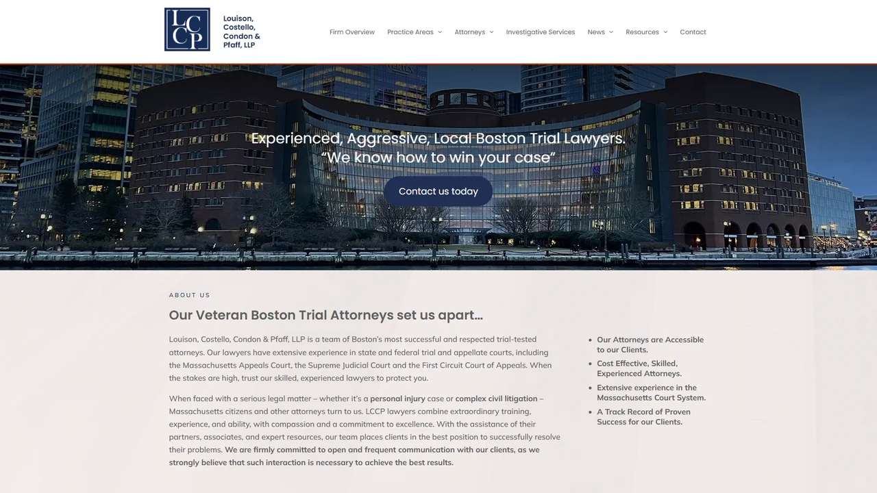 Louison, Costell, Condon, & Pfaff, LLP - Boston, MA office in Boston, Massachusetts