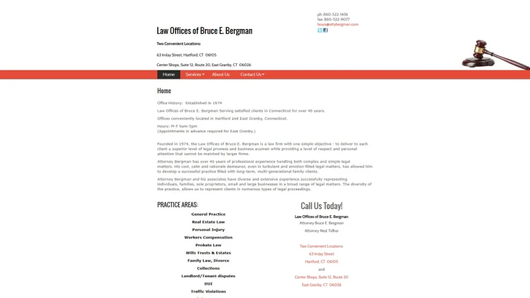 Law Offices of Bruce E. Bergman - Hartford, CT - Attorney in Hartford