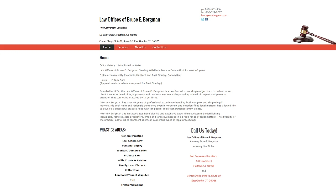Law Offices of Bruce E. Bergman - Hartford, CT office in Hartford, Connecticut