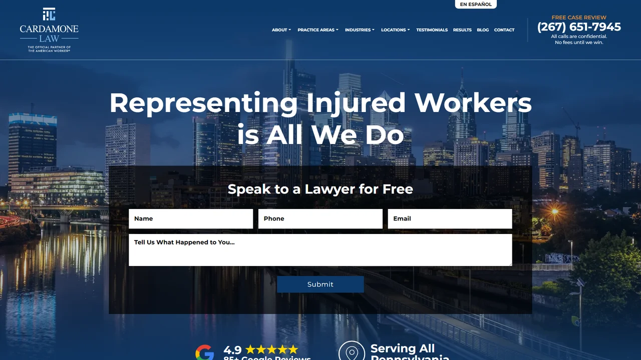 Cardamone Law - Certified PA Workers' Compensation Lawyers - Philadelphia, PA office in Philadelphia, Pennsylvania