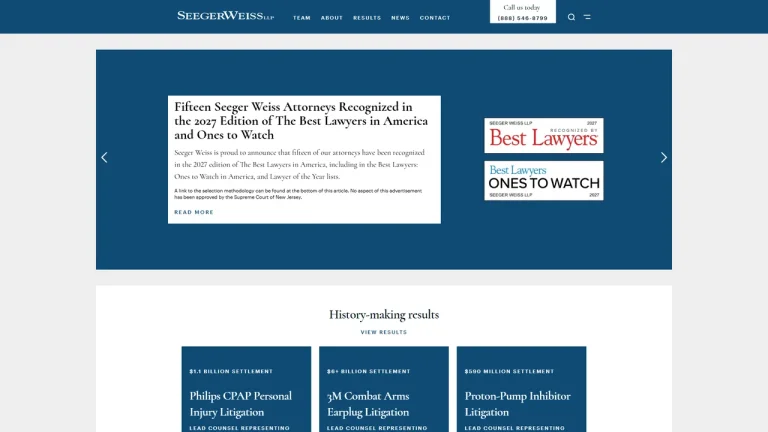 Seeger Weiss LLP - Philadelphia, PA - Attorney in Philadelphia