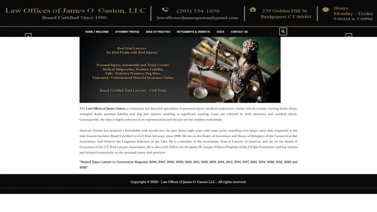 James O Gaston Law Offices - Bridgeport, CT - Attorney in Bridgeport
