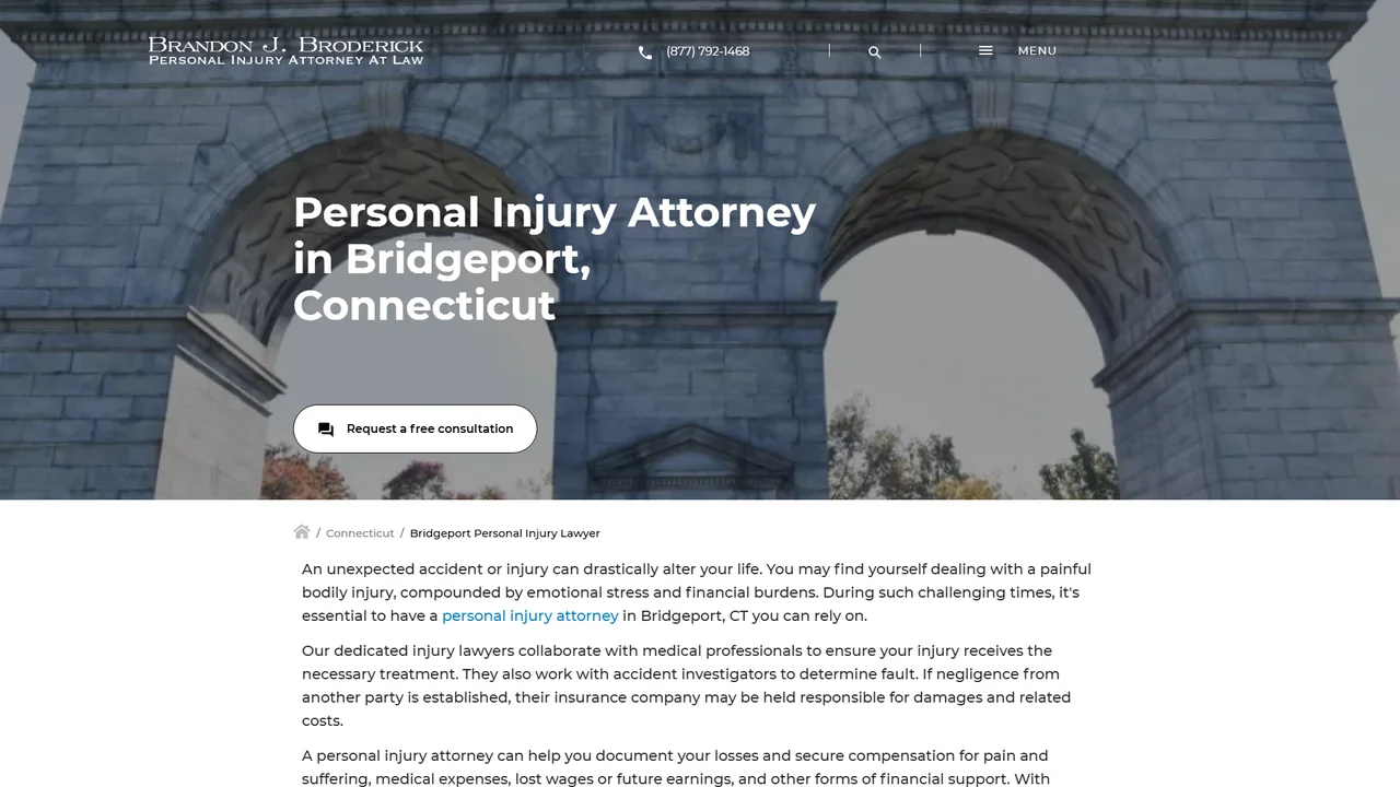 Bridgeport Personal Injury Attorney At Law Brandon J. Broderick - Bridgeport, CT office in Bridgeport, Connecticut