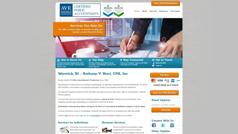 Anthony V Ricci, CPA, Inc. - Warwick, RI - Attorney in Warwick