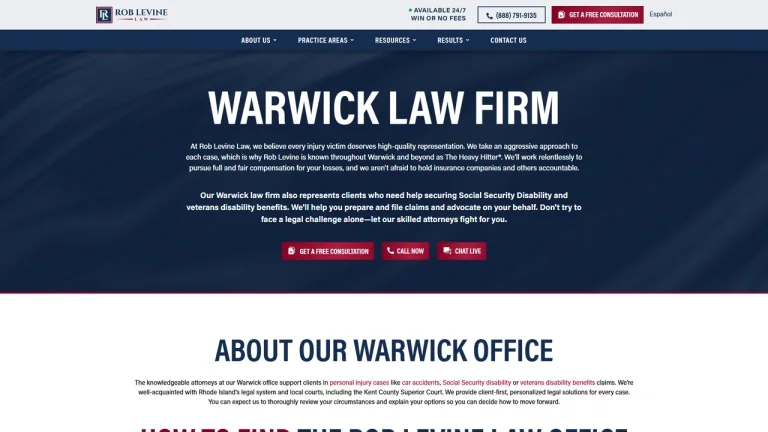 Rob Levine Law - Personal Injury Lawyers - Warwick, RI - Attorney in Warwick