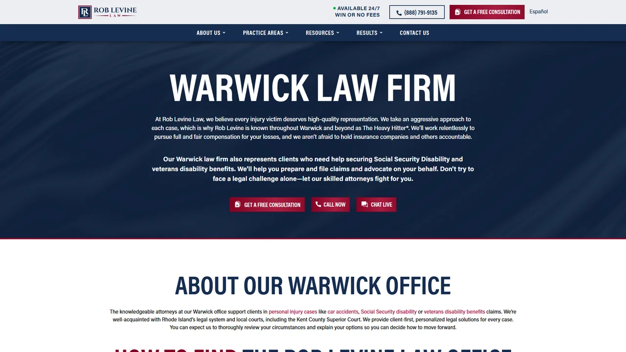 Rob Levine Law - Personal Injury Lawyers - Warwick, RI office in Warwick, Rhode Island
