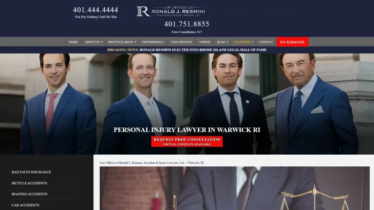 Law Offices of Ronald J. Resmini, Accident & Injury Lawyers, Ltd. - Warwick, RI - Attorney in Warwick