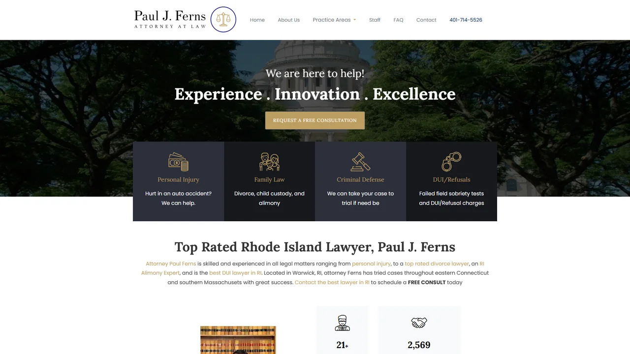 Paul J. Ferns, Attorney at Law - Warwick, RI office in Warwick, Rhode Island