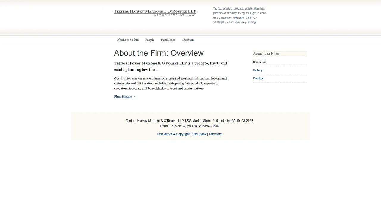 Teeters Harvey Marrone & O’Rourke LLP - Philadelphia, PA office in Philadelphia, Pennsylvania
