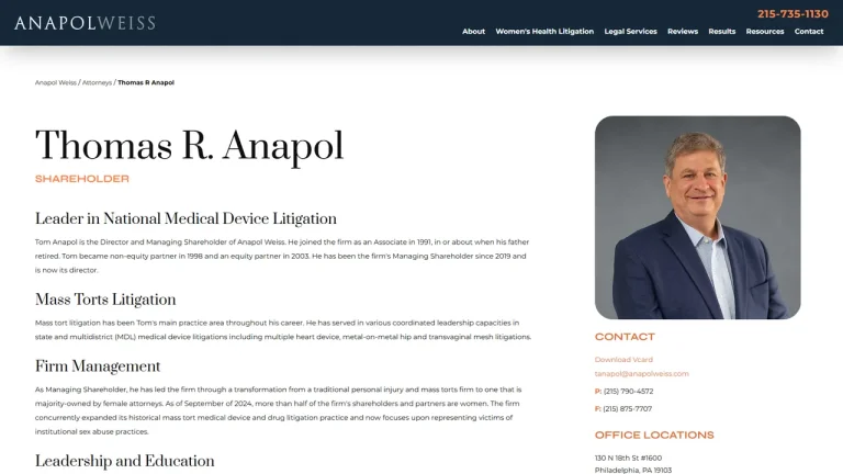 Thomas R. Anapol, Esquire - Philadelphia, PA - Attorney in Philadelphia