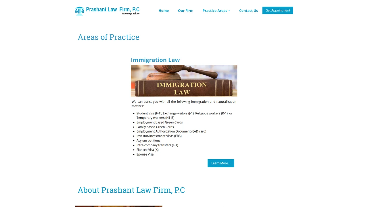 Prashant Law Firm, P.C. - Jersey City, NJ office in Jersey City, New Jersey