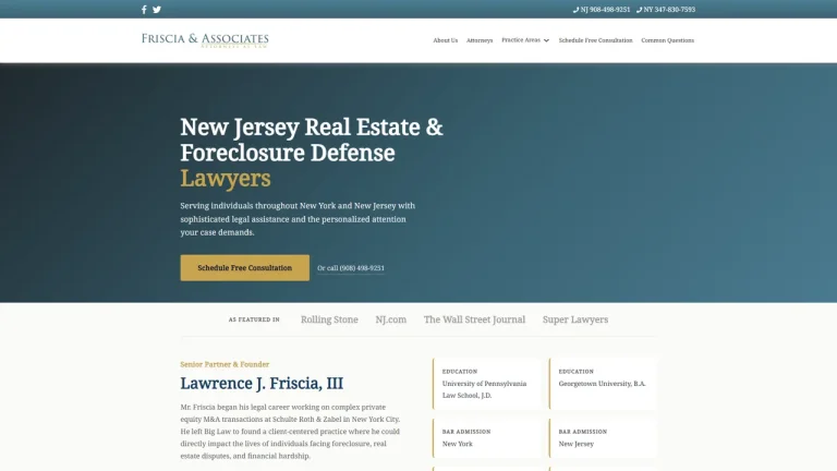 Friscia & Associates LLC - Newark, NJ - Attorney in Newark