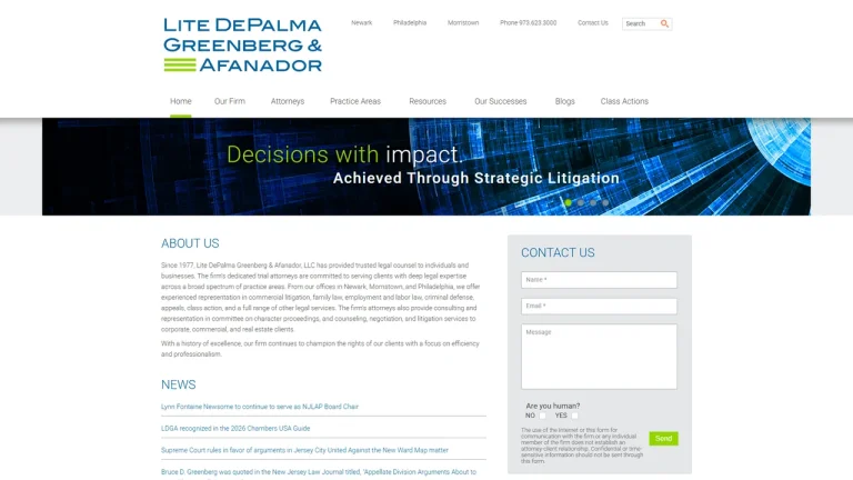 Lite DePalma Greenberg & Afanador, LLC - Newark, NJ - Attorney in Newark