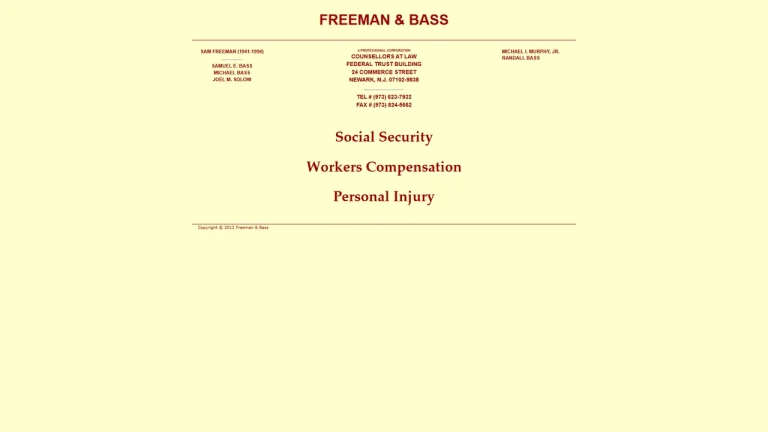 Freeman & Bass, P.A. - Newark, NJ - Attorney in Newark